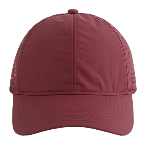 Gelante Men Women Waterproof Quick Dry Baseball Cap Run Hats Mesh Lightweight for Outdoor Sports - color: Wine