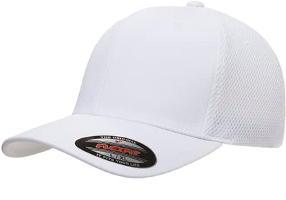 Flexfit 6533 Ultrafibre & Airmesh Lightweight Stretch-Fitted Cap - color: White, size: Large-X-Large