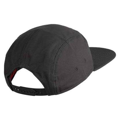 5 Panel Superior Cotton Twill Flat Bill Camper Cap - color: Charcoal Grey