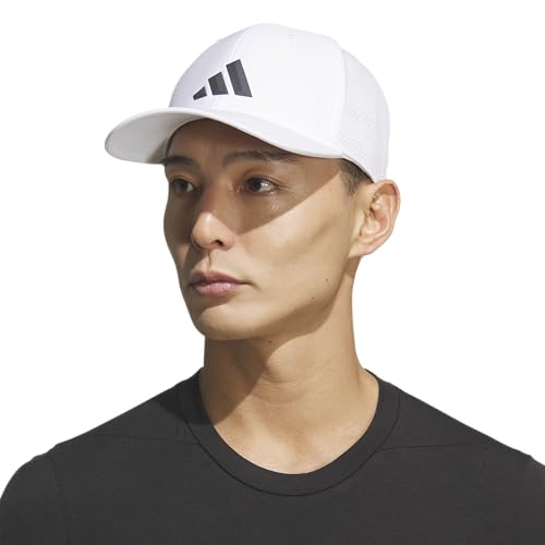 adidas Men's Gameday Stretch Fit Hat - color: White/Grey Six/5, size: Small-Medium