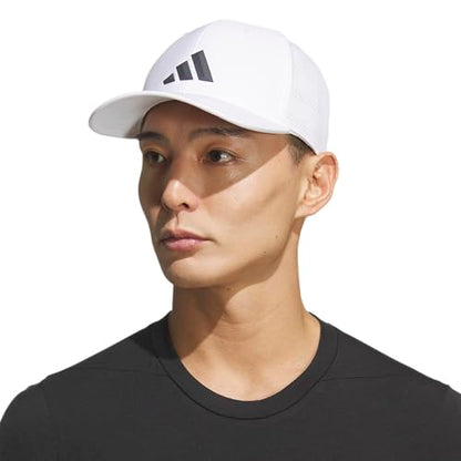 adidas Men's Gameday Stretch Fit Hat - color: White/Grey Six/5, size: Small-Medium