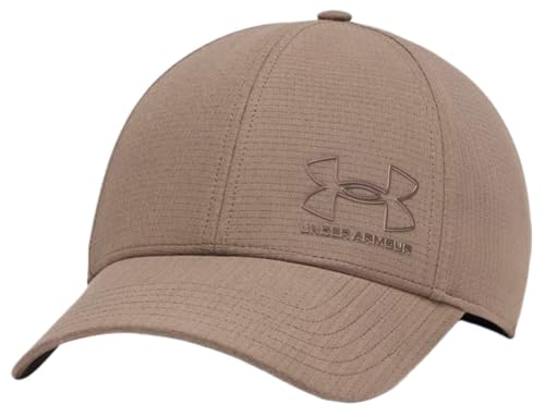 Under Armour Iso-Chill ArmourVent Stretch Fit Hat - color: Desert Taupe/Peppercorn, size: X-Large-XX-Large