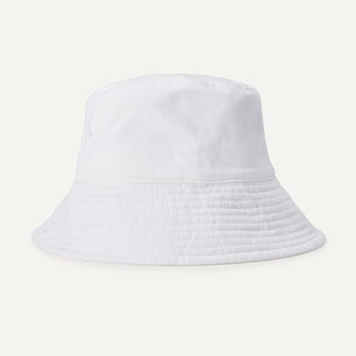Amazon Essentials Women's Washed Cotton Bucket Hat - color: White, size: Large-X-Large