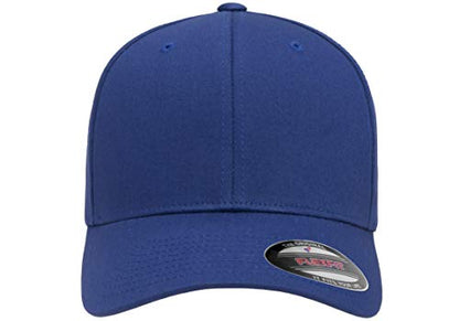 Flexfit/Yupoong Men's Cotton Twill Fitted Cap - color: Blue, size: Large-X-Large