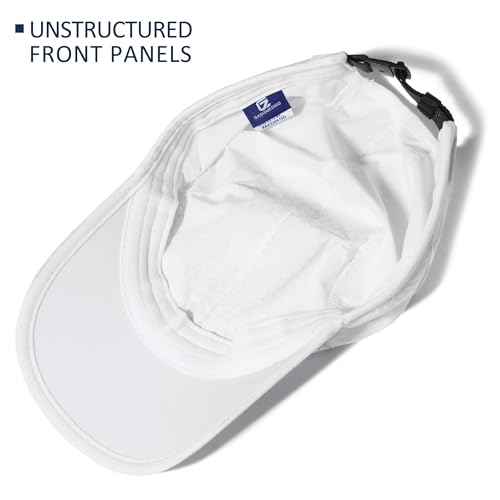 GADIEMKENSD Stretch Running Hat with Soft Brim, Quick Dry, Unstructured, Unisex-Adult - color: White