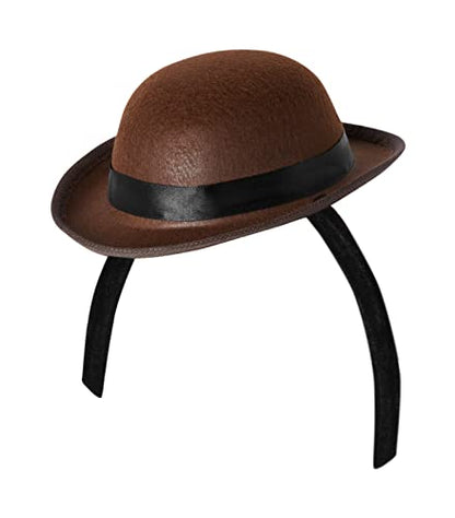 Rubies Distressed Brown Mini-Derby Hat for Adults, Women's No Size