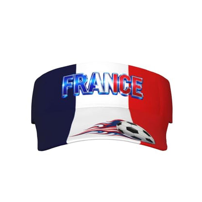 Adjustable Sun Visor Hats, Lightweight Open-Top Sports Visors - color: France