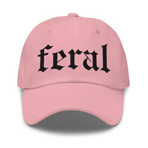 NX Feral Embroidered Curved Bill Cap Relaxed Fit Low Crown Adjustable Dad Hat - color: Pink