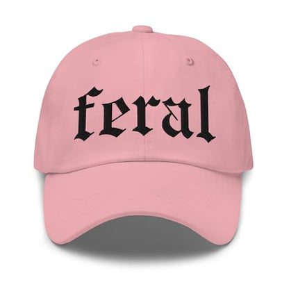 NX Feral Embroidered Curved Bill Cap Relaxed Fit Low Crown Adjustable Dad Hat - color: Pink