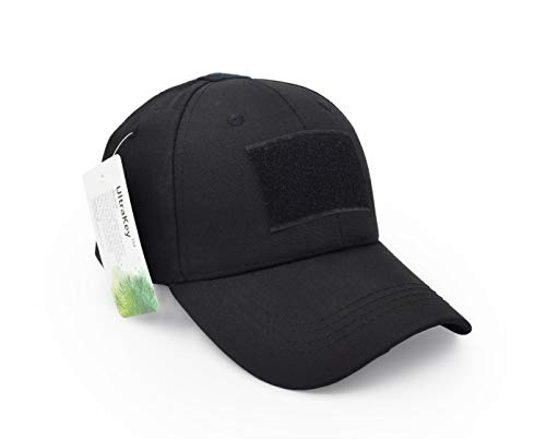 UltraKey Military Tactical Operator Cap, Outdoor Army Hat Hunting Camouflage Baseball Cap - color: Black
