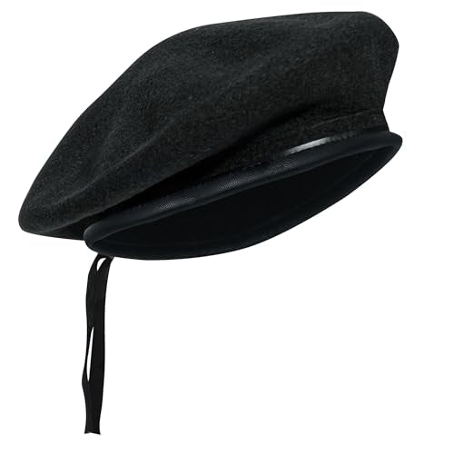 Rothco Wool Monty Beret - Elevate Your Style - Classic Uniform Ready Cap - color: Black, size: Medium