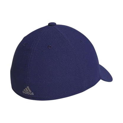 adidas Men's Release 3 Structured Stretch Fit Cap - color: Dark Blue/Grey/White, size: Small-Medium