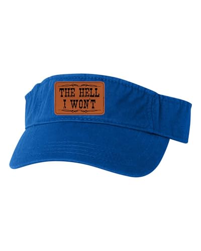 Go All Out The Hell I Won't Bucket Ponytail Visor Embroidered Cap Dad Hat - color: Royal