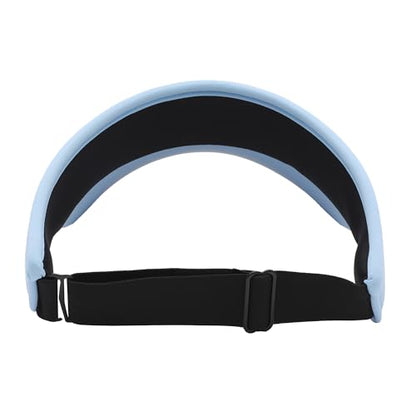 ZLYC Print Sports Sun Visors for Women Girls - color: Solid Blue