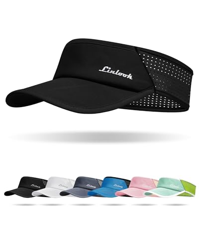 Sports Sun Visor for Men & Women Breathable Mesh, Stretchy Foldable Cooling Visor Hat for Running, Golf, Tennis, Hiking - color: Black