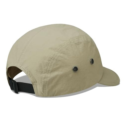 Clakllie Quick Dry Short Brim Cap for Men Lightweight 6 Panel Baseball Cap Golf Dad Hats Women's Running Trucker Hat - color: Bssd2547-khaki