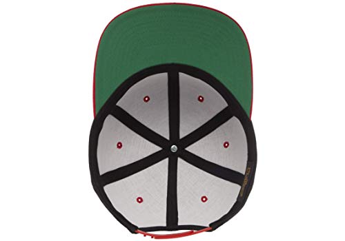 Flexfit Unisex Adult Yp Classics Premium Snapback Cap – 2-Tone - color: Black/Red