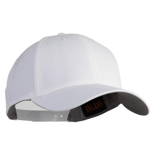 e4Hats.com 6 Panel Low Profile Structured Baseball Cap - color: White