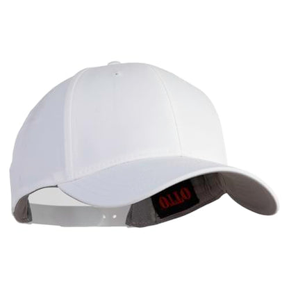 e4Hats.com 6 Panel Low Profile Structured Baseball Cap - color: White