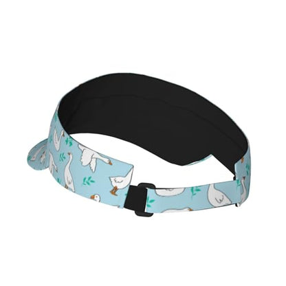 Unisex Adjustable Sports Sun Visor - color: Floral Goose