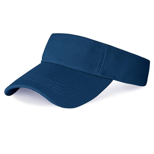 Marrywindix 1 Piece of Sport Wear Athletic Visor Sun Sports Visor Hat Visor Adjustable Cap for Women and Men - color: Navy Blue