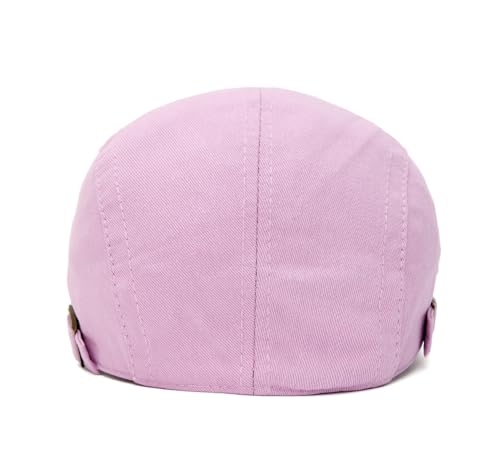 QHFHULV Newsboy Cap for Men Cotton Flat Gatsby Ivy Golf Cabbie Driving Hat - color: Light Yellow