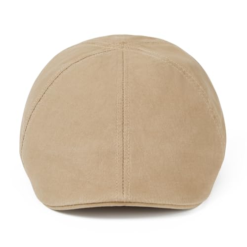 BOTVELA Men Cotton Ivy Irish Gatsby Cabbie Newsboy Cap - color: Khaki, size: 7 3/4