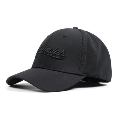 Men's Stretch Full Closed Baseball Caps Letter Embroidery Fitted Cap 6 Panels Structured Elastic Closed Back Hat K155 - color: Black-xl