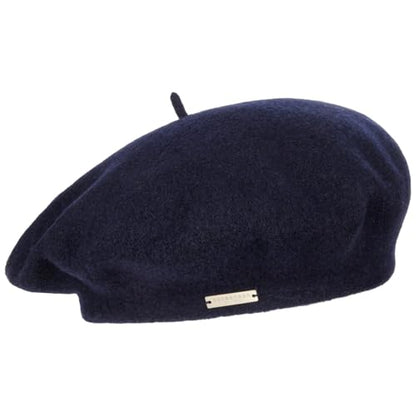 Seeberger Virgin Wool Beret for Women Women - Made in The EU - color: Navy