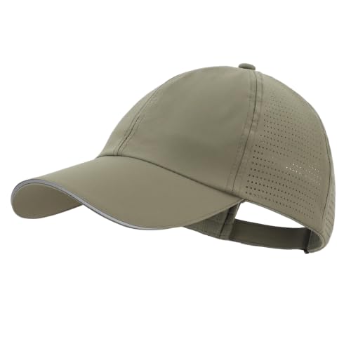 Home Prefer Reflective Water Repellent Quick Dry Airy UPF50+ Sun Hat for Men Women Outdoor Sports Baseball Caps Unisex - color: Light Army Green