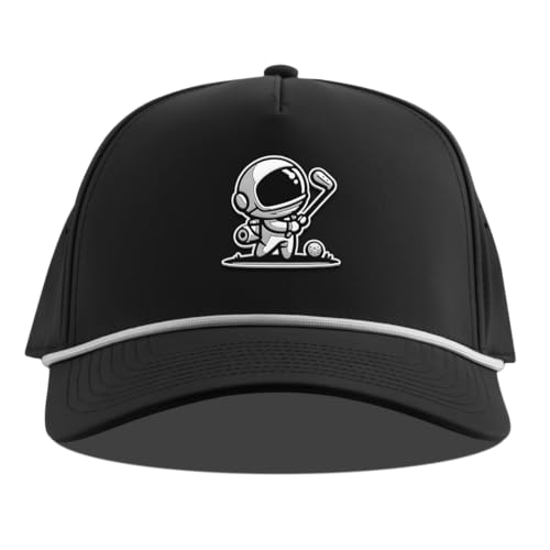 Branded Bills Moon Shot Curved 5 Panel Rope Hat for Men - color: Black