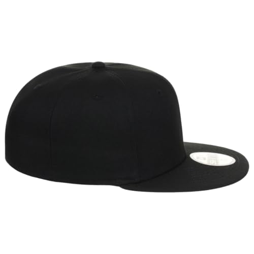 New Era Blank Custom 59FIFTY Fitted Flat Bill Cap - color: Black/Grey Uv, size: 7 1/2