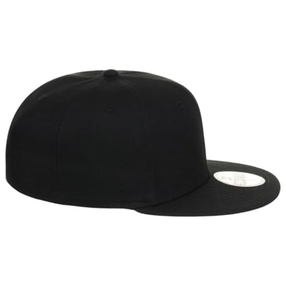New Era Blank Custom 59FIFTY Fitted Flat Bill Cap - color: Black/Grey Uv, size: One Size