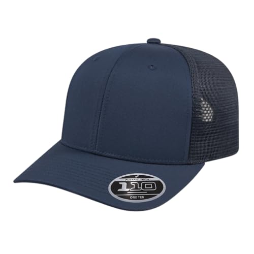 Cap America i8502 Flexfit 110 6-Panel Trucker Cap w/Adjustable Snapback - color: Navy