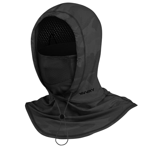 Cooling Balaclava Face Mask with Breathable Holes Sun Protection Full Face Mask for Men Women Fishing Cycling&Outdoor Work - color: Black
