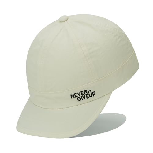 Clakllie Quick Dry Short Brim Cap for Men Lightweight 6 Panel Baseball Cap Golf Dad Hats Women's Running Trucker Hat - color: Cdus-bssq2505-cream
