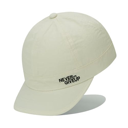 Clakllie Quick Dry Short Brim Cap for Men Lightweight 6 Panel Baseball Cap Golf Dad Hats Women's Running Trucker Hat - color: Cdus-bssq2505-cream