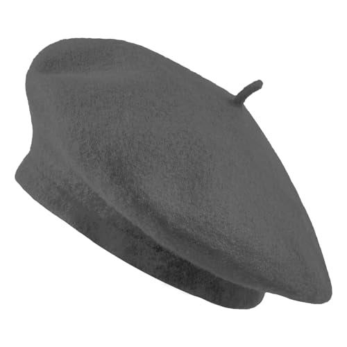Jolbndcv 6PCS Beret, French Beanie, Outdoor, Winter, Fashion Lady Hat - color: Dark Grey