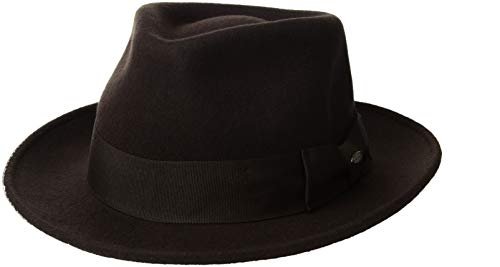 Scala Classico Men's Crushable Wool Felt Fedora - color: Chocolate, size: Medium