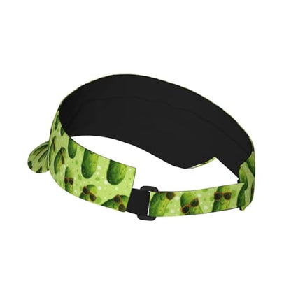 Sports Sun Visor Hat for Men Women, Adjustable Breathable Golf Tennis Cap - color: Pickle