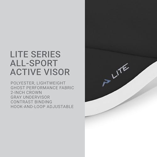Pacific Headwear Unisex Adult Pacific Headwear Lite Allsport Active Visor - color: Black/White