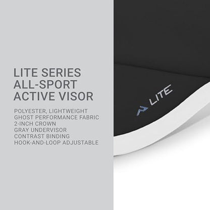 Pacific Headwear Unisex Adult Pacific Headwear Lite Allsport Active Visor - color: Black/White