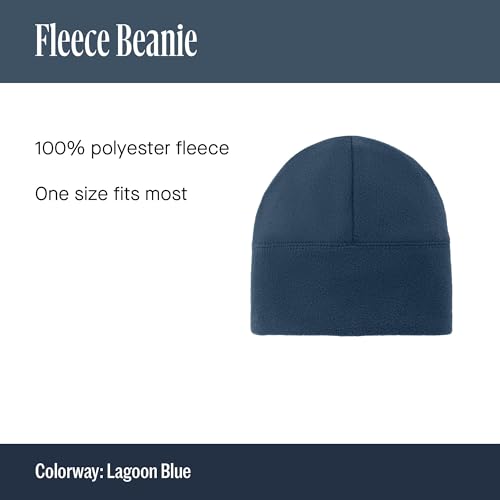 Port Authority Fleece Winter Beanie Hat for Men & Women - color: Lagoon Blue