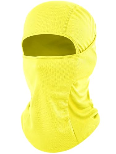 ROXUN Ski Mask Balaclava, Motorcycle Summer Cooling Breathable UV Protector - color: 107-one Yellow