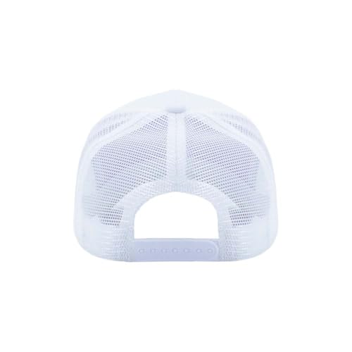 ZH 12 Pack Seamless Mesh Back Baseball Caps, 5 Panel Trucker Hats Bulk for Men and Women，Blank Caps - color: White