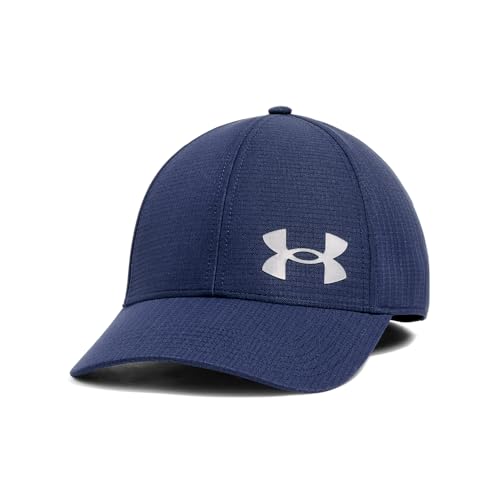 Under Armour Isochill ArmourVent Fitted Baseball Cap - color: (410) Midnight Navy / / Pitch Gray, size: Large-X-Large
