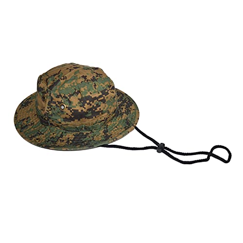 Newhattan Boonie Safari Bucket Hat Foldable Military Style Cap - color: Digital Camo, size: Large-X-Large
