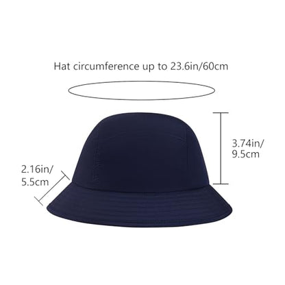 BASSDASH UPF50+ Fishing Bucket Hat for Men Women Lightweight Water Resistant Packable Outdoor Summer Sun Hats FH13 - color: Dark Blue