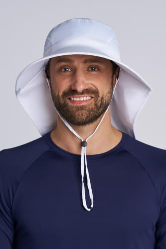Unisex Wide Brim Sun Hat - UPF 50+ Sun Protection - SafeShade Hat - color: White