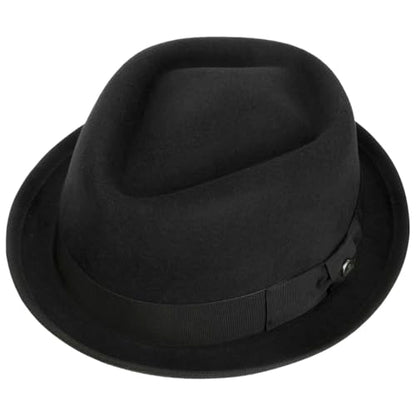 Lierys Diamond Crown Pork Pie Hat Women/Men | - color: Black, size: 6 3/4-6 7/8
